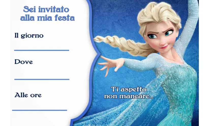 Inviti di compleanno Frozen