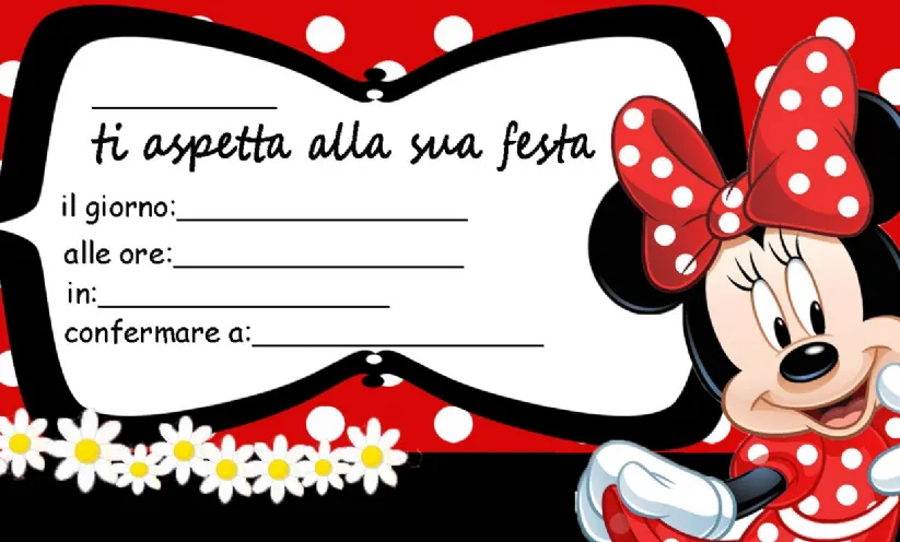 Inviti di compleanno con Minnie