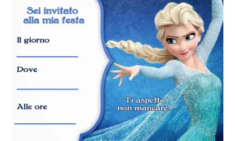 Inviti di compleanno Frozen