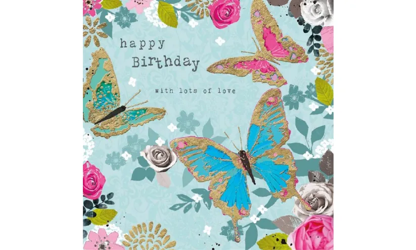 Happy birthday con le farfalle
